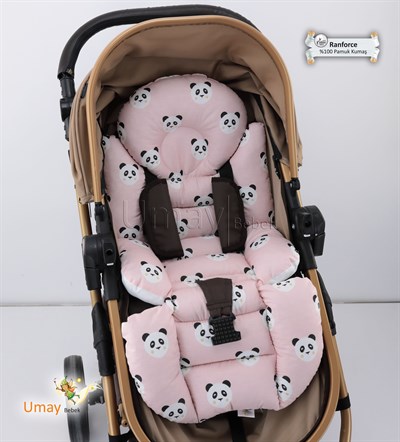 Umay BebekBel Destekli Bebek Arabası Minderi (Pembe Panda)