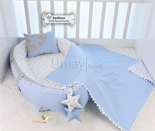 Mavi Babynest Bebek Yatağı ve Pikesi