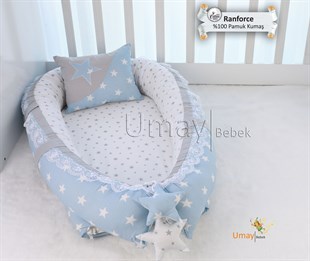 Mavi Yıldız Babynest Bebek Yatağı 